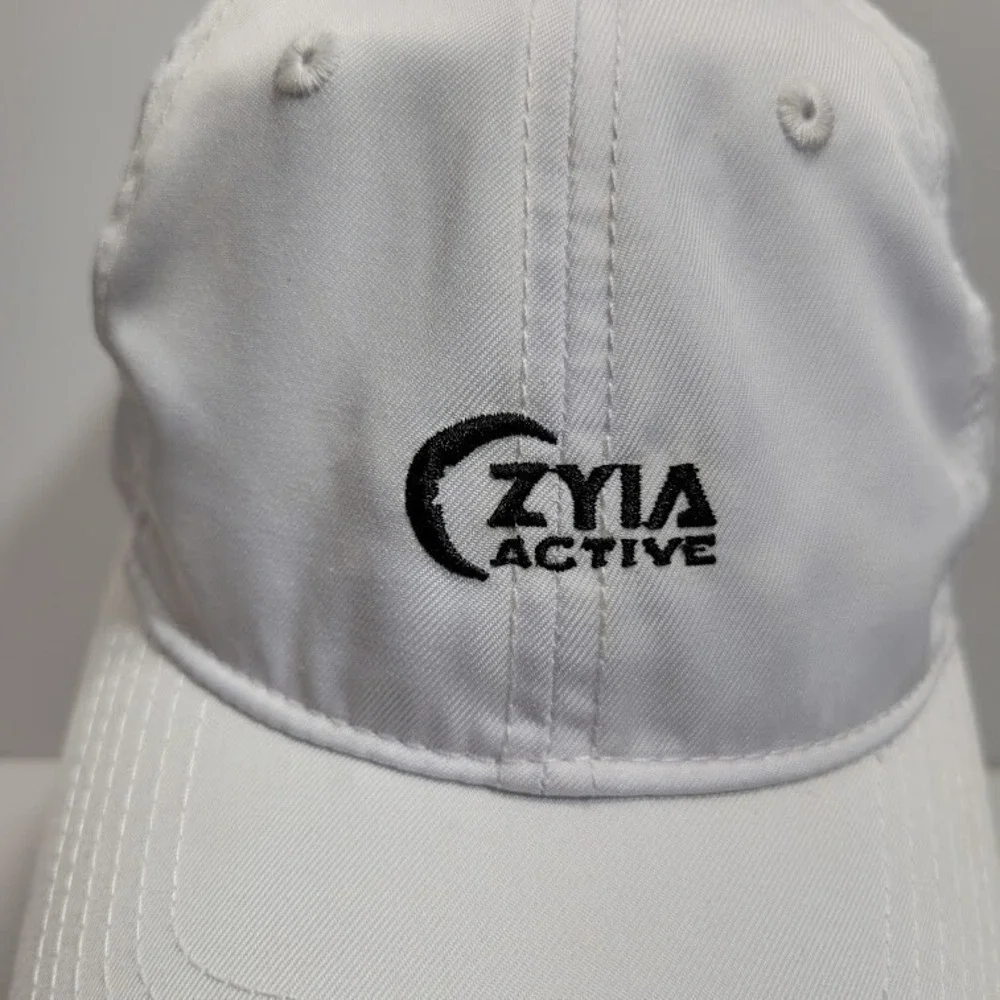 Zyia Active White Adjustable Strapback Hat Baseball Cap